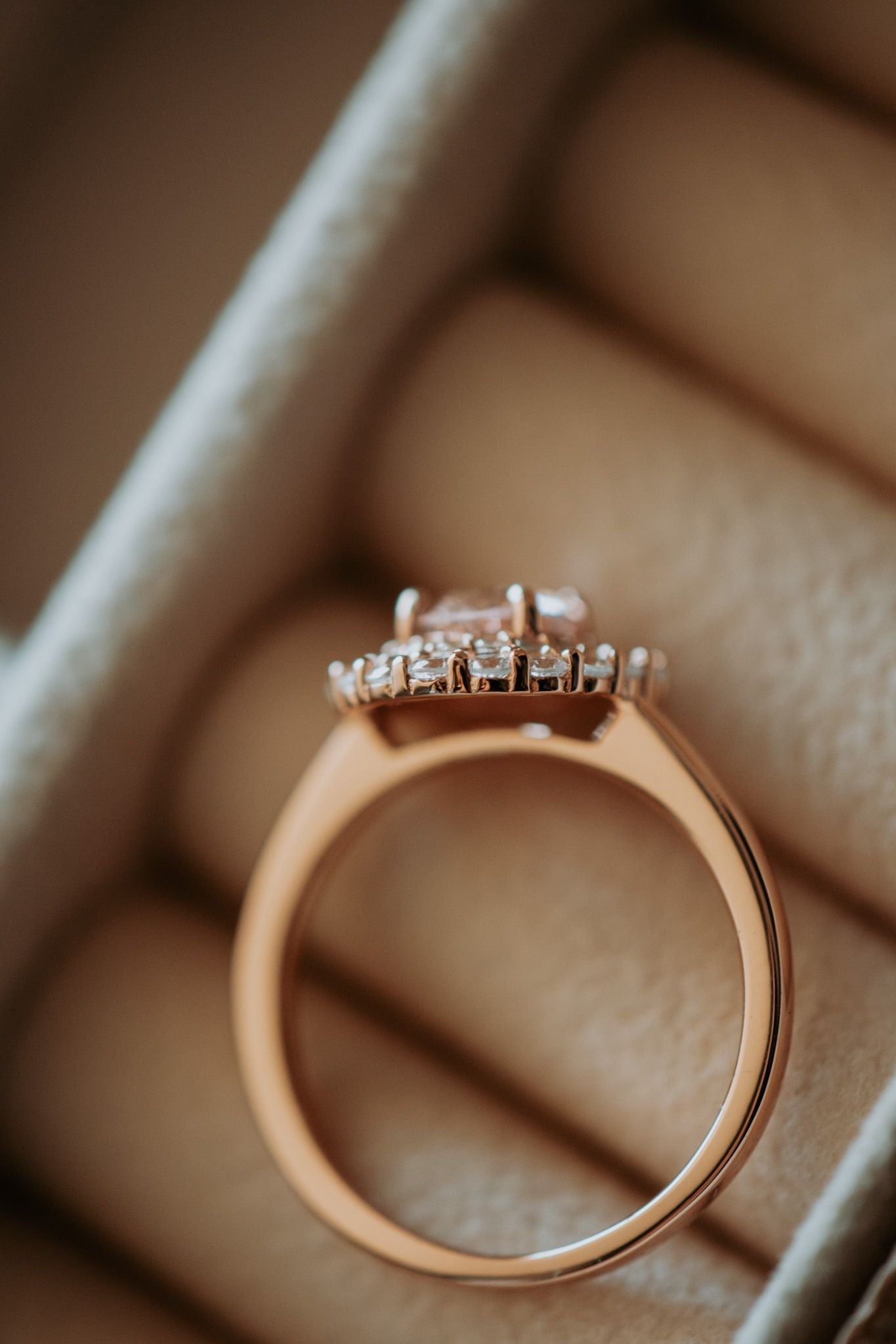Louise Champagne Morganite Rose Gold Ring