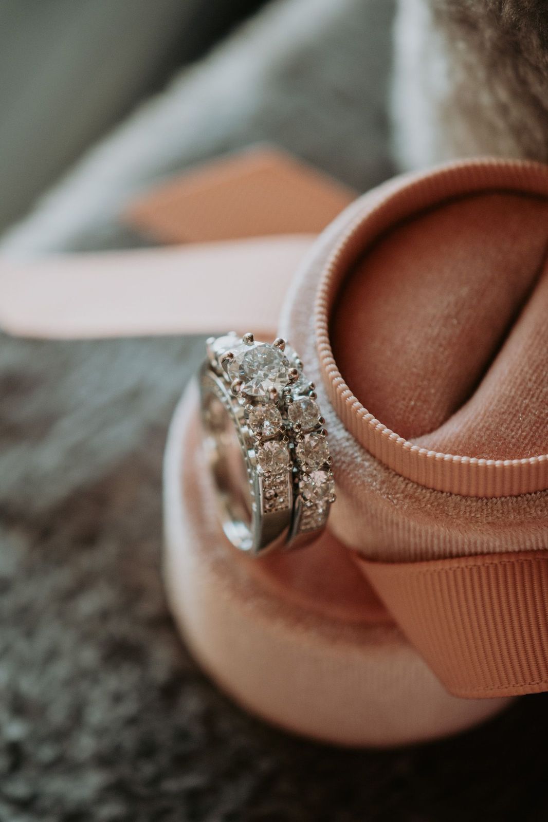Irreplaceable You Round Cut 2PC Sterling Silver Ring Set