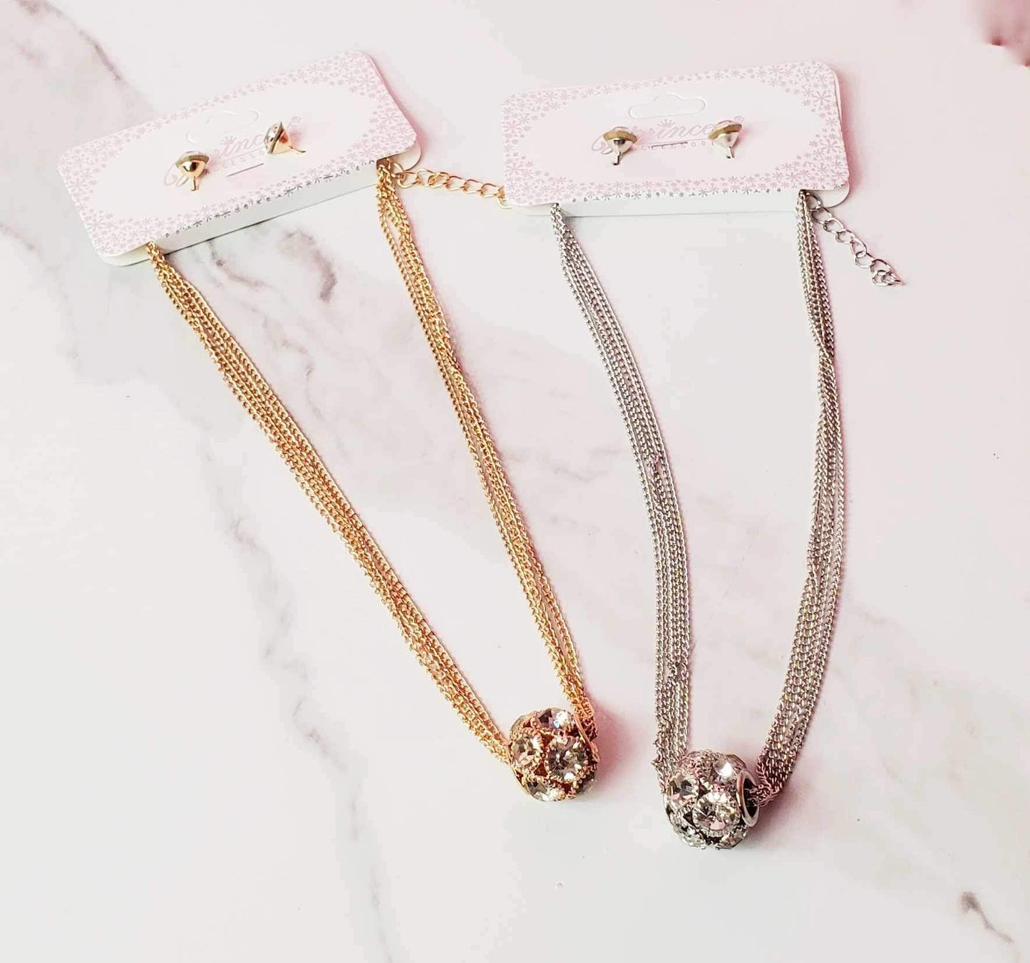 Dazzle necklace and earrings set