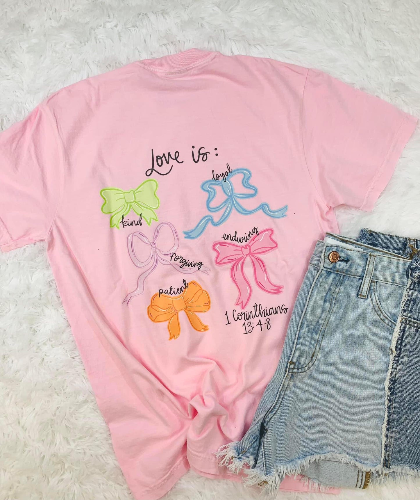 Love Is Patient Bow Tee - Ships by 5/3