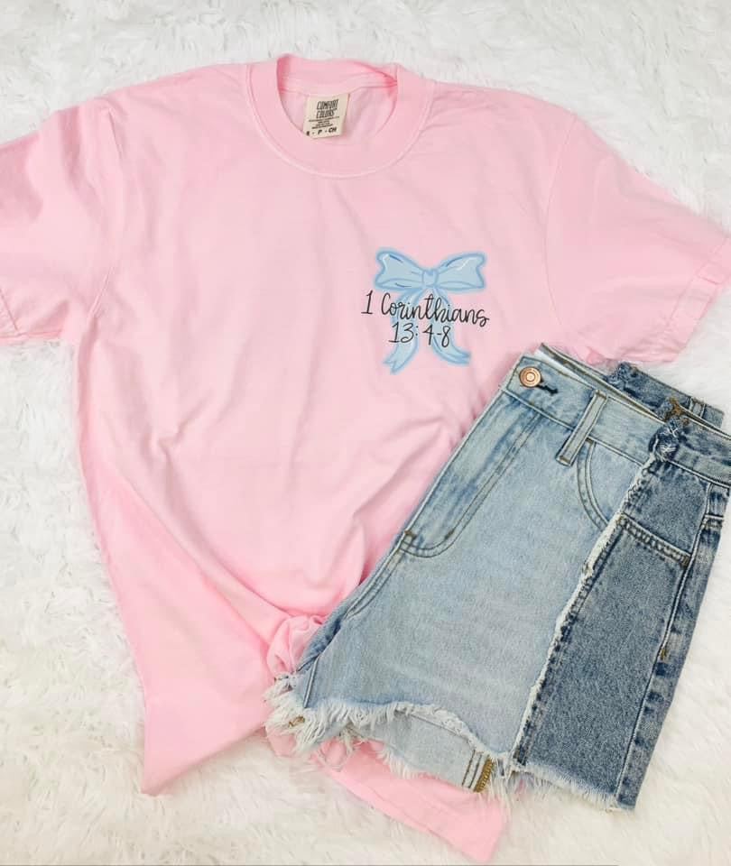 Love Is Patient Bow Tee - Ships by 5/3