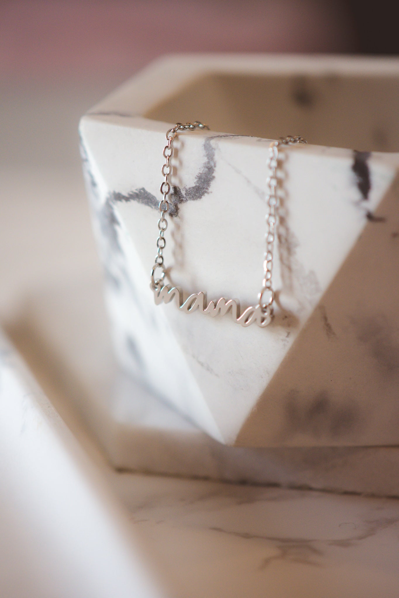 Mama Cursive Necklace