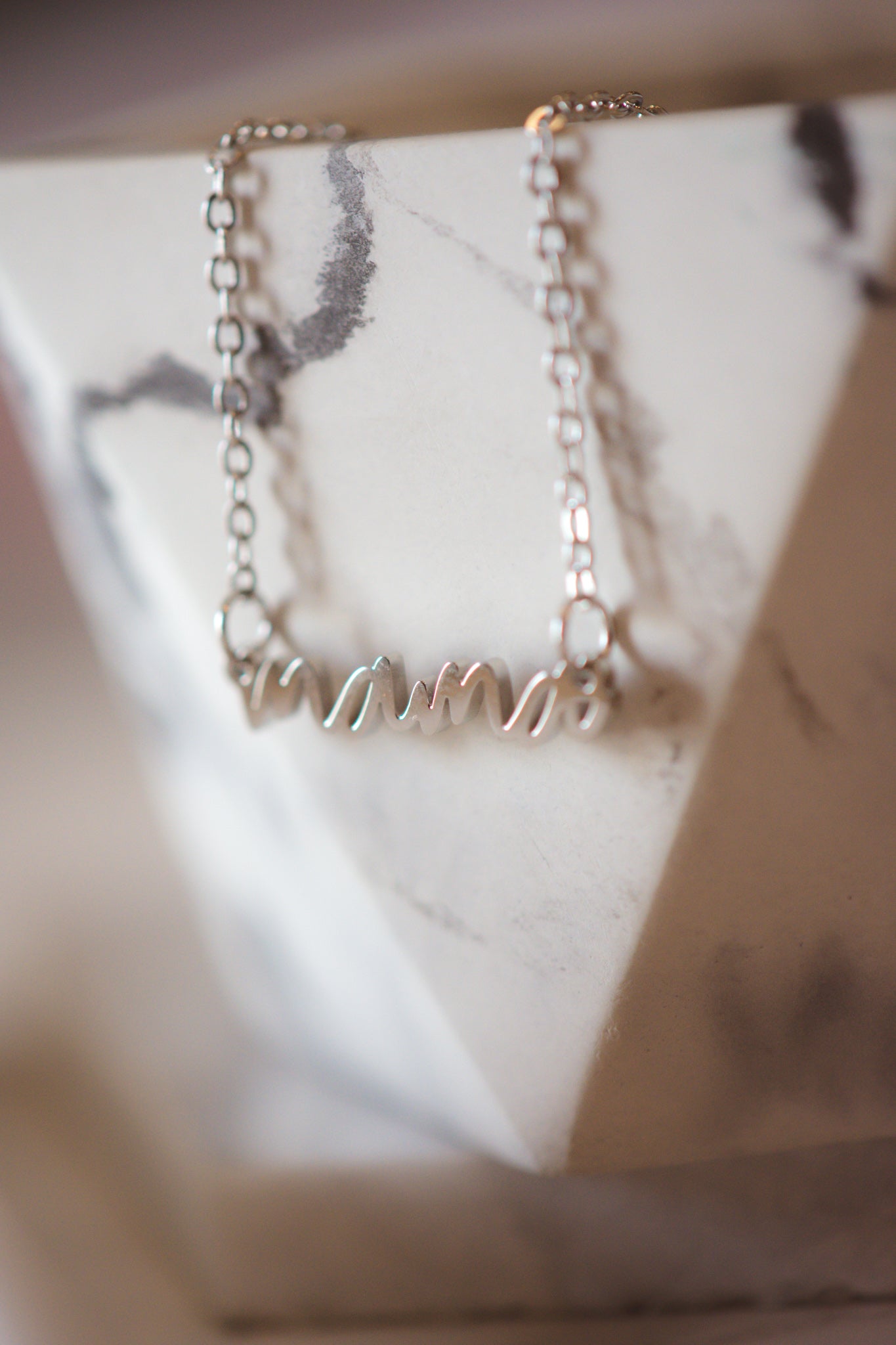 Mama Cursive Necklace