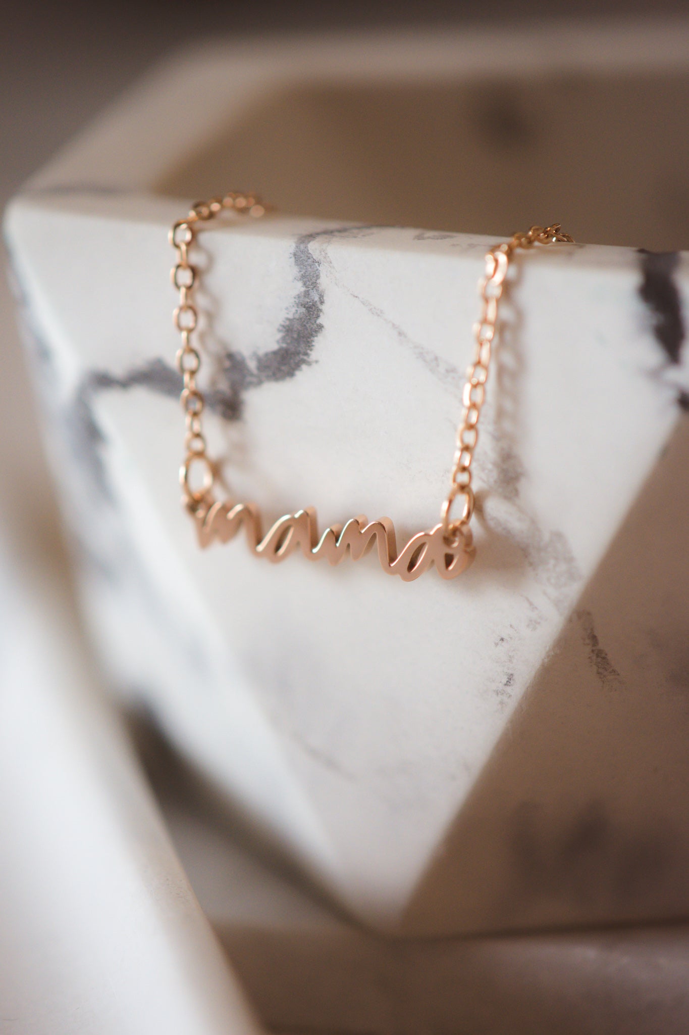 Mama Cursive Necklace