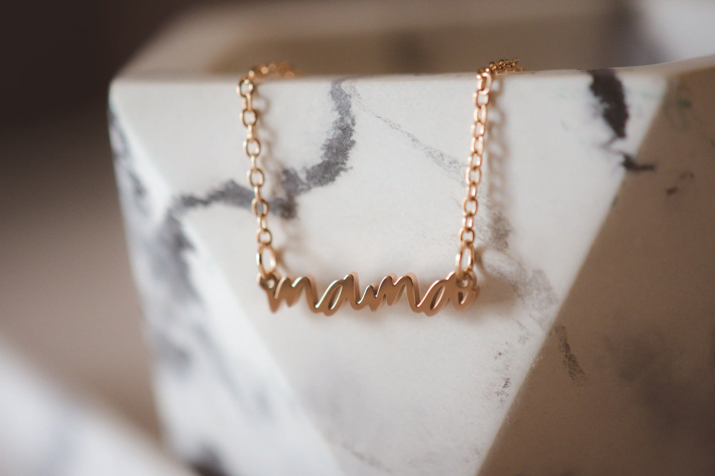 Mama Cursive Necklace