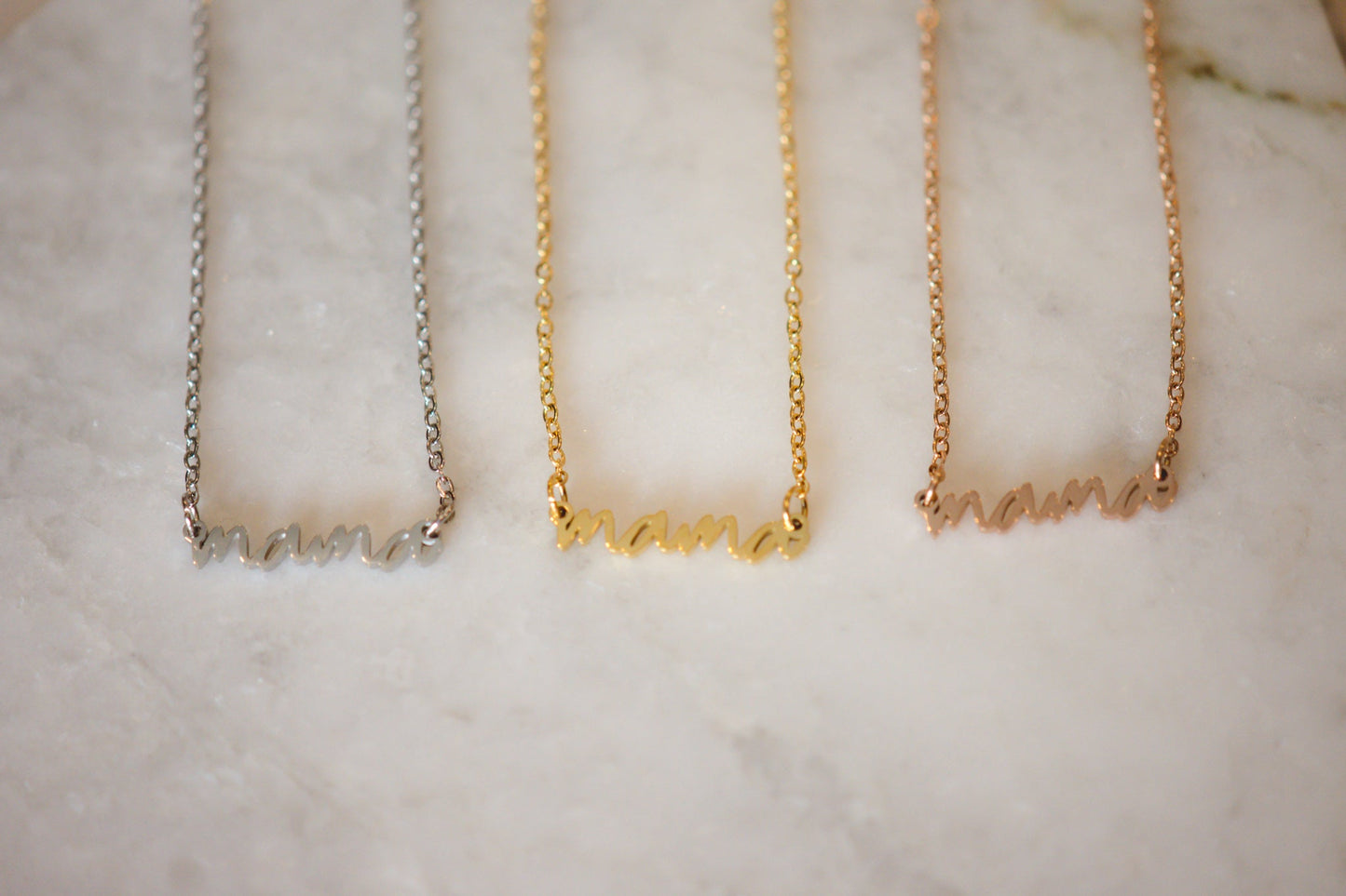 Mama Cursive Necklace