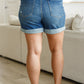 Jessica High Rise Control Top Vintage Wash Cuffed Shorts