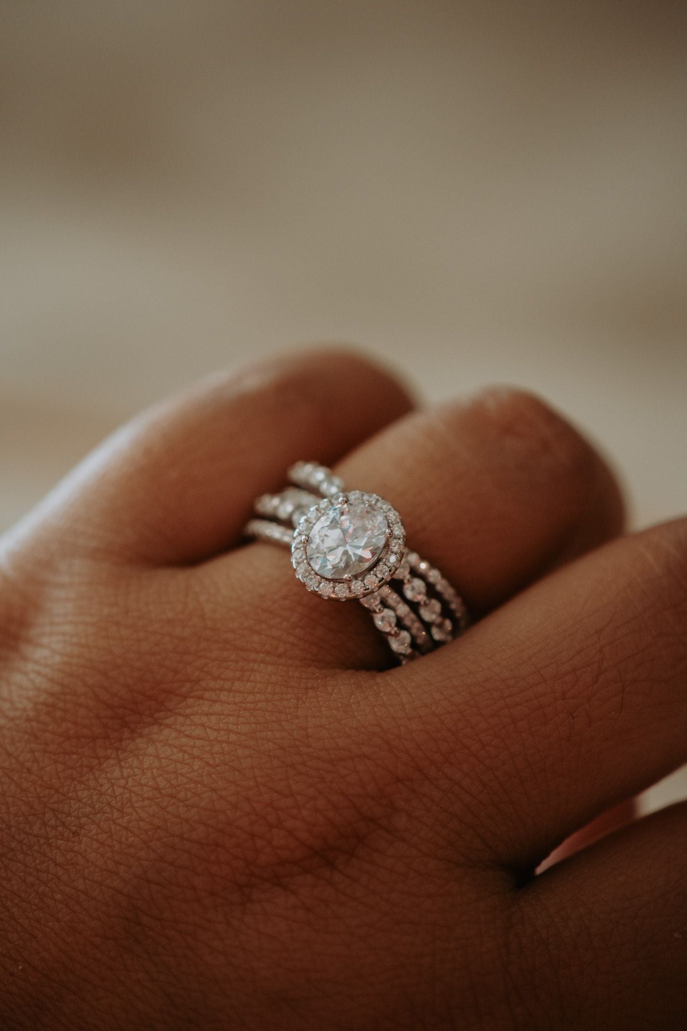 Lylah Oval Cut Cubic Zirconia Sterling Silver Ring