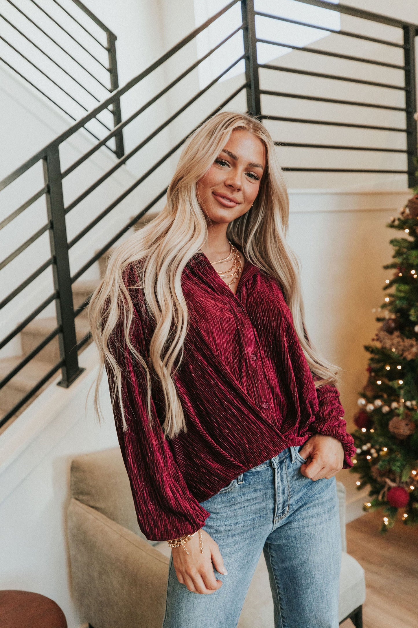 Looking At You Velvet Top