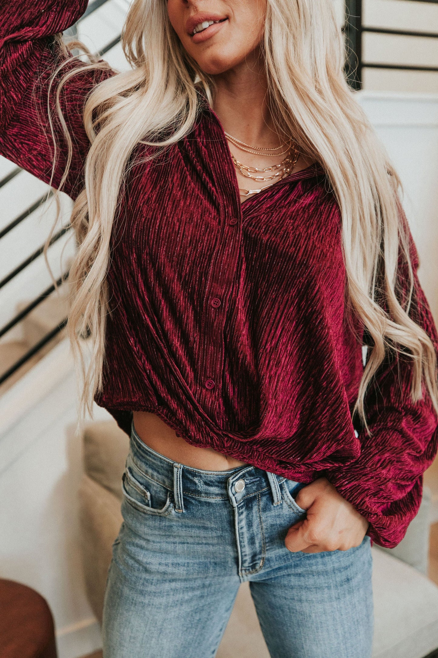 Looking At You Velvet Top