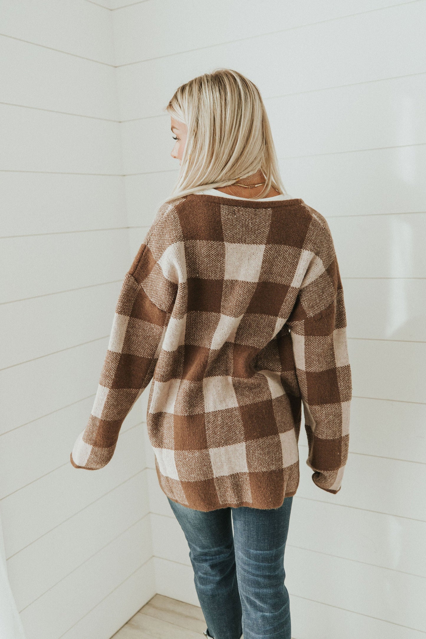 Make Your Day Checkered Cardigan