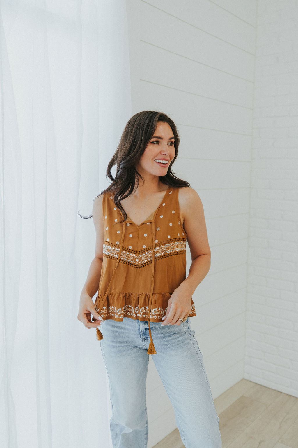 New Found Love Embroidered Tank
