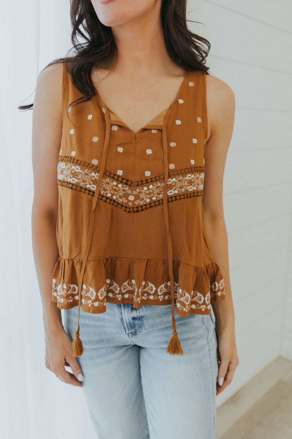 New Found Love Embroidered Tank