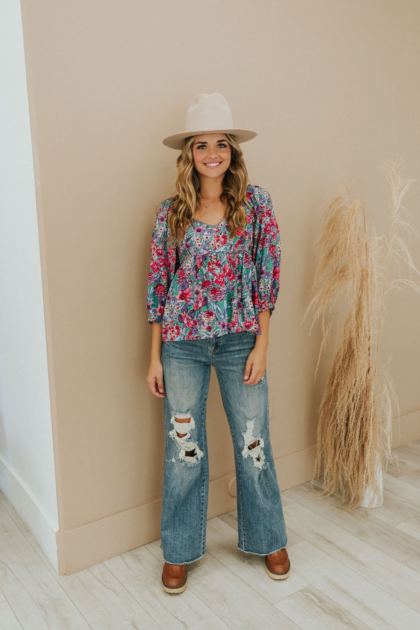 No Questions Asked Floral Top