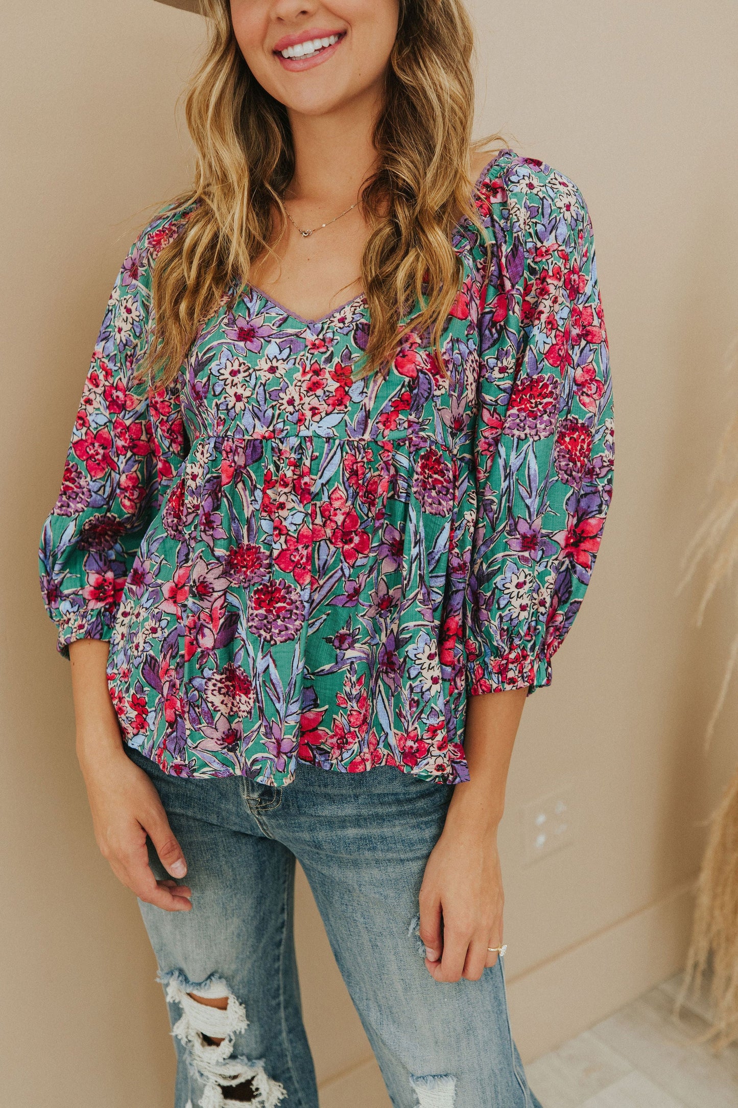 No Questions Asked Floral Top