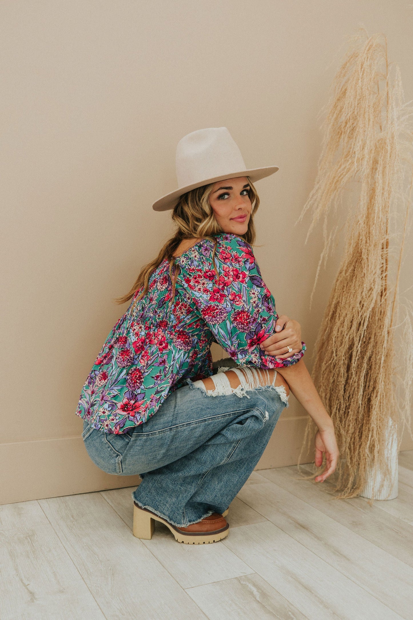 No Questions Asked Floral Top