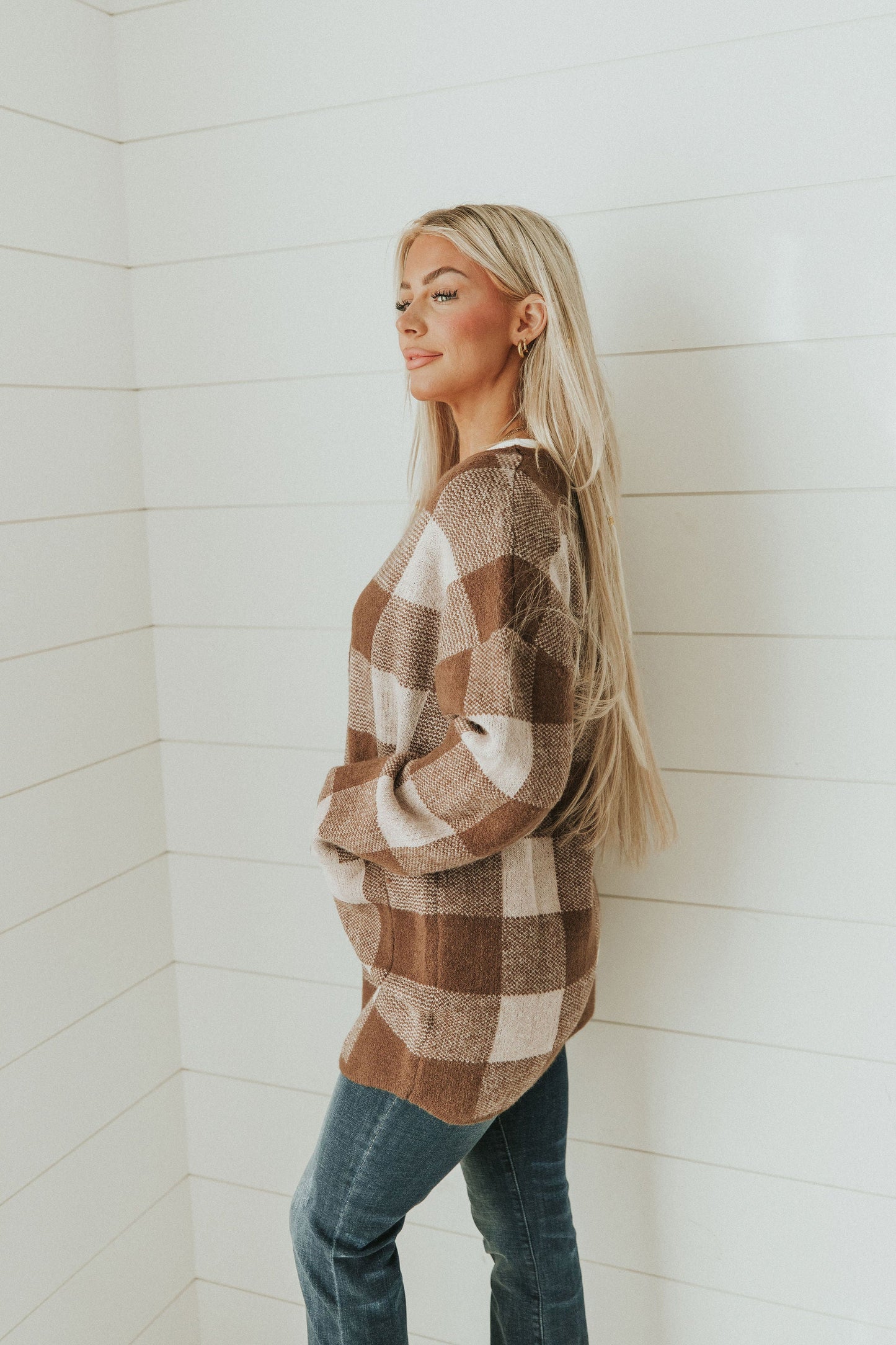 Make Your Day Checkered Cardigan