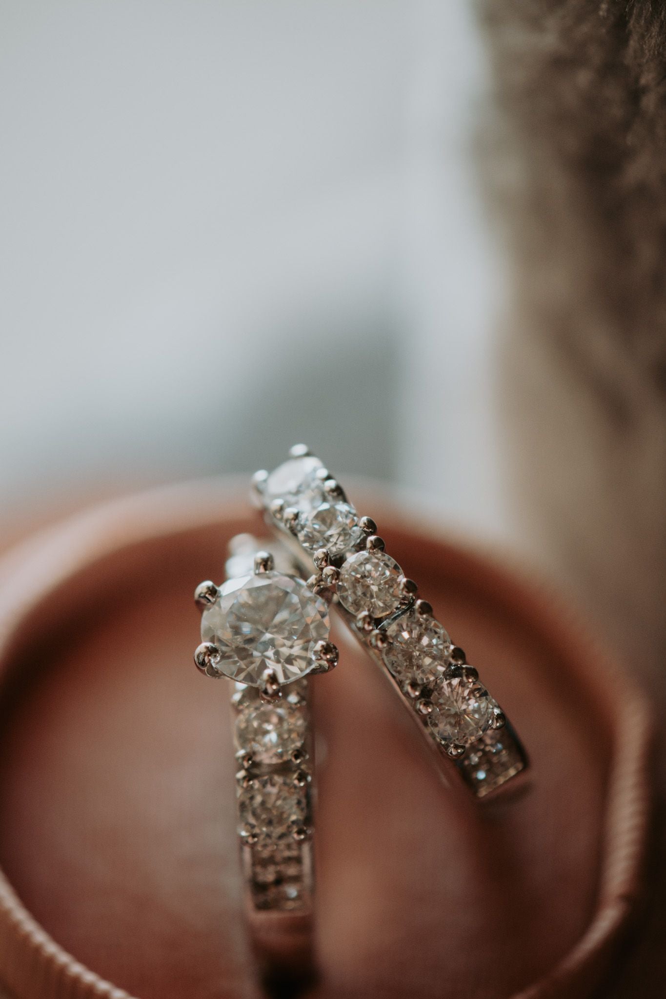 Irreplaceable You Round Cut 2PC Sterling Silver Ring Set