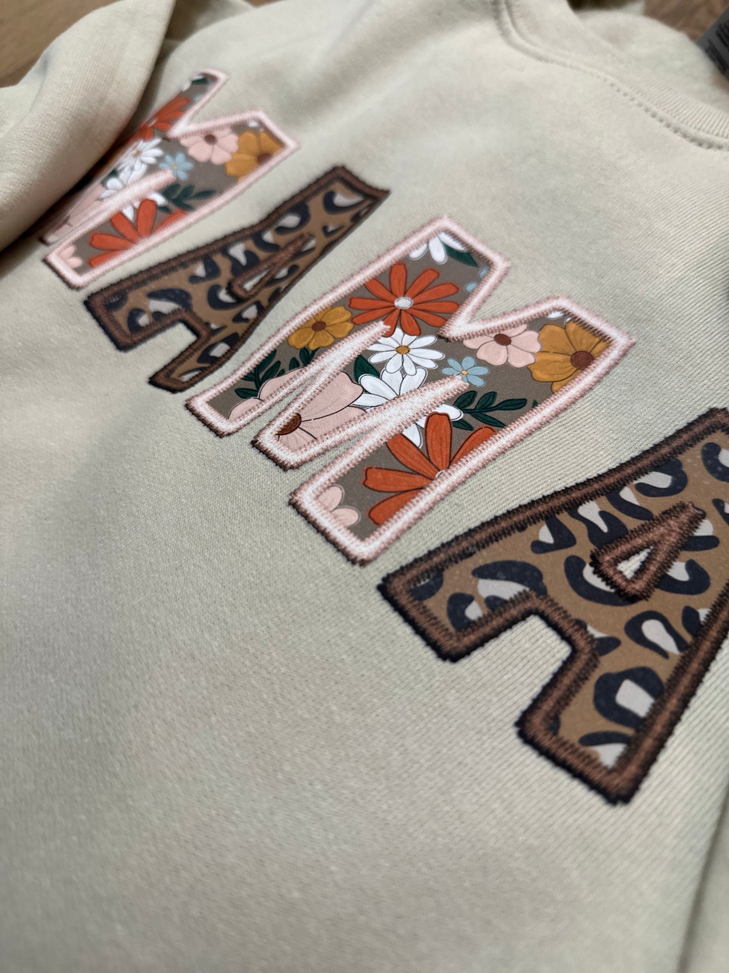 Faux Embroidery Sweatshirt - 7-10 BIZ DAY TAT
