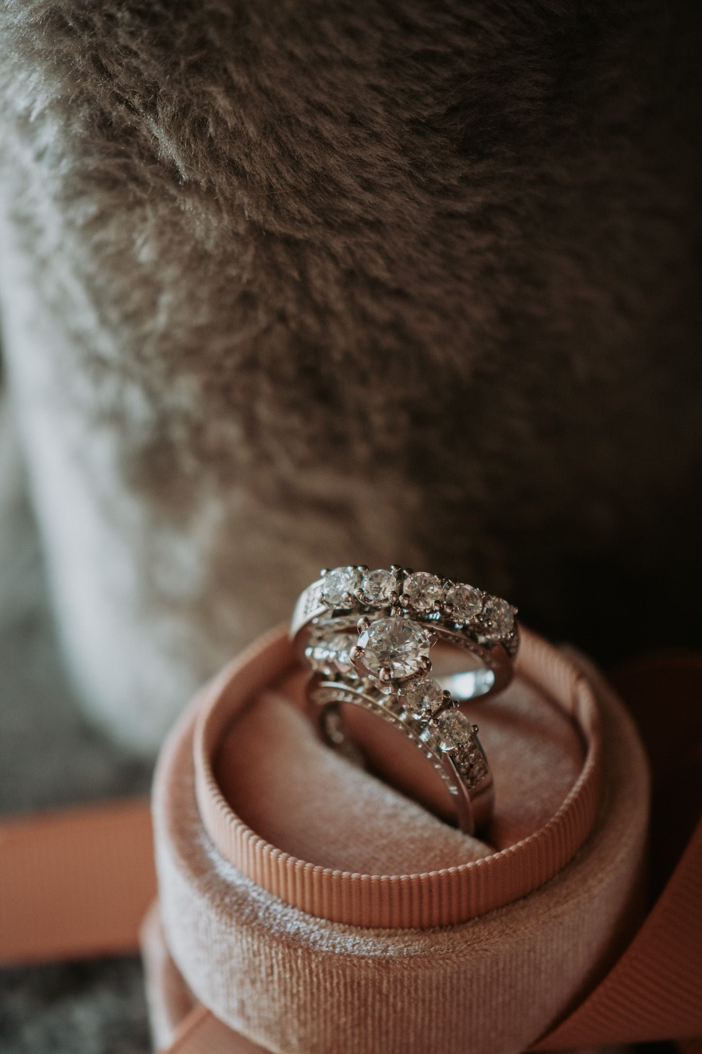 Irreplaceable You Round Cut 2PC Sterling Silver Ring Set