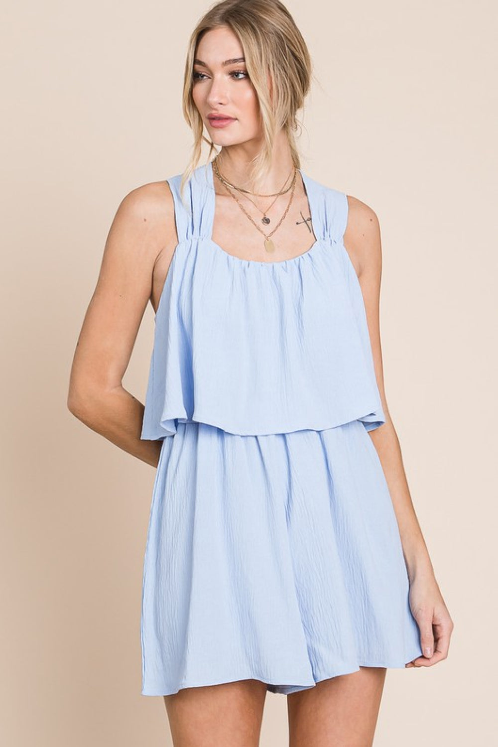 HEYSON See You There Ruffled Racerback Romper