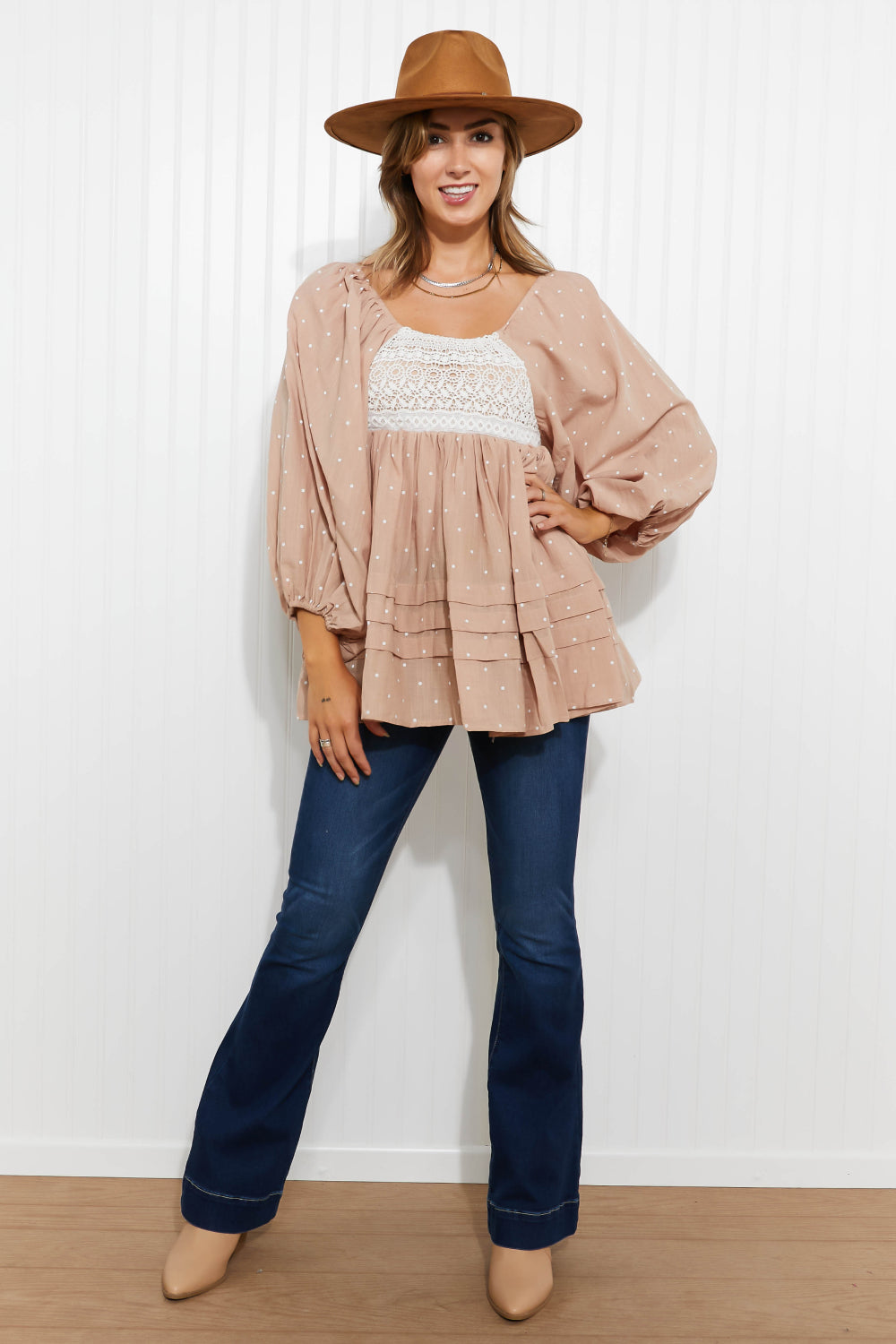 Davi & Dani Happily Ever After Full Size Run Polka Dot Top
