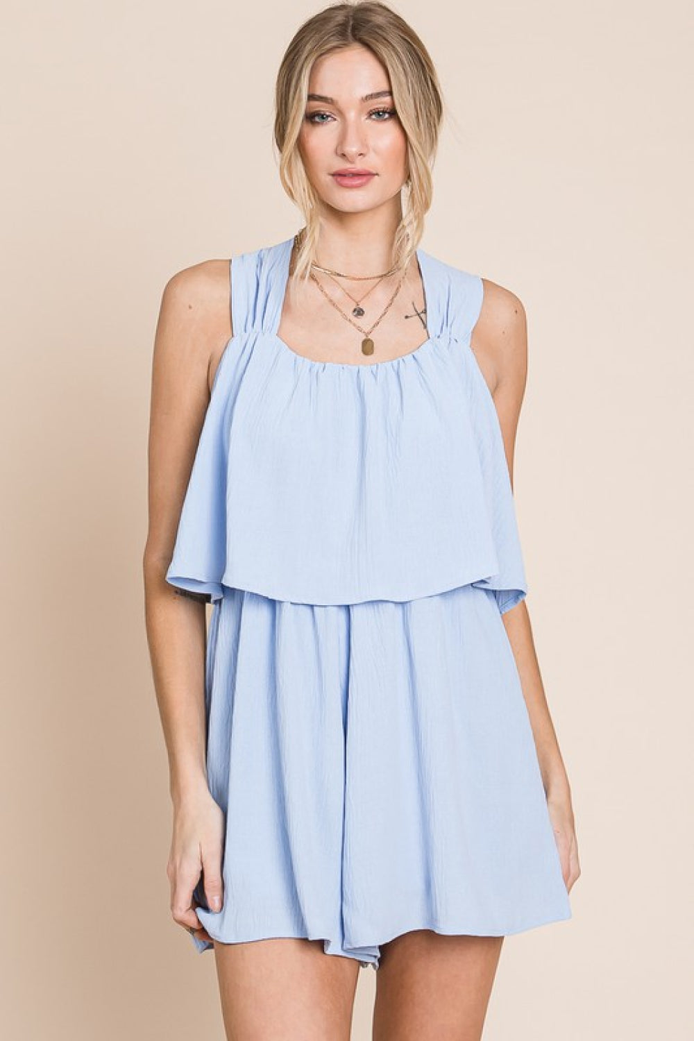 HEYSON See You There Ruffled Racerback Romper