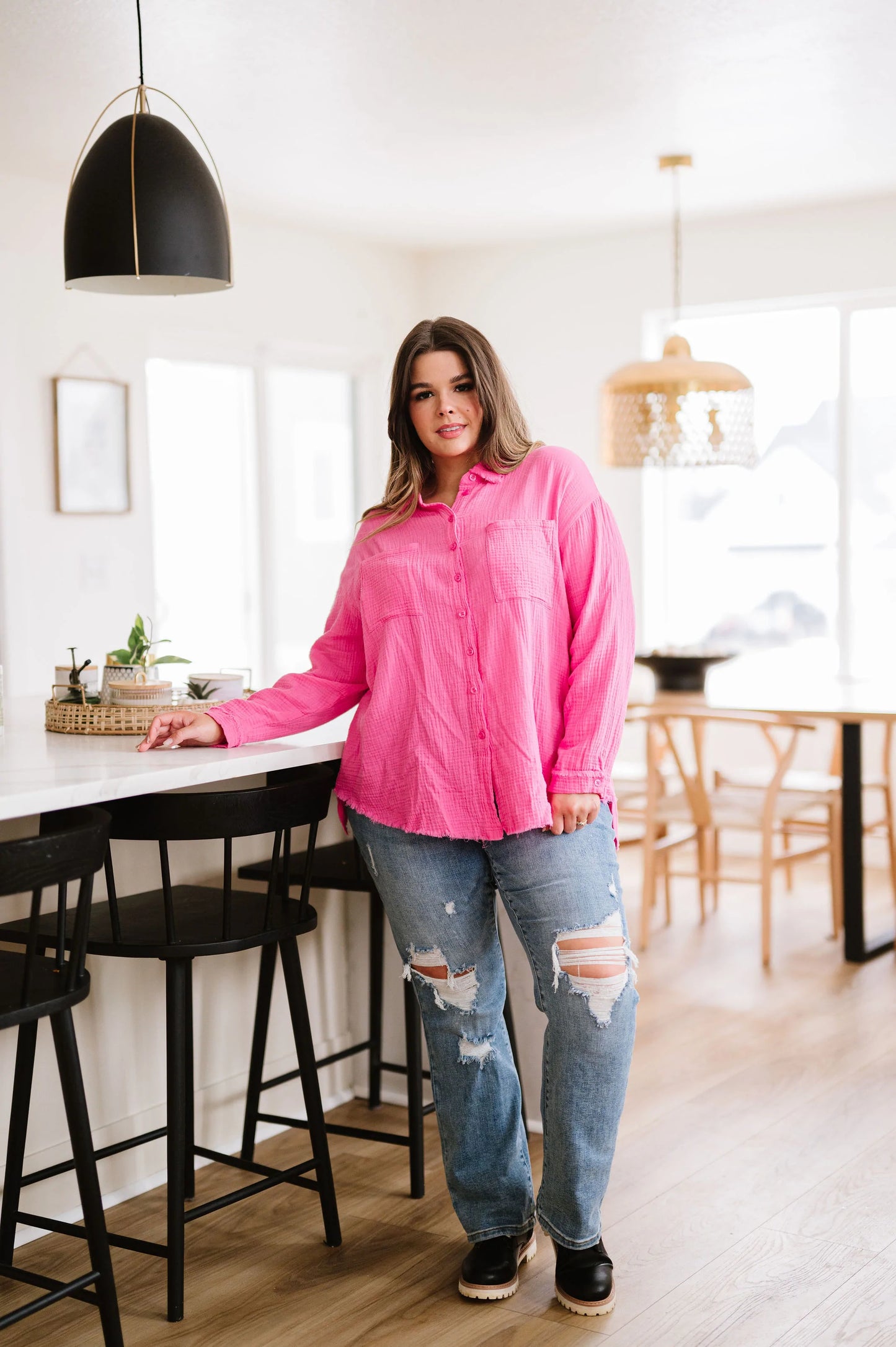 Love Life Button Down Shirt