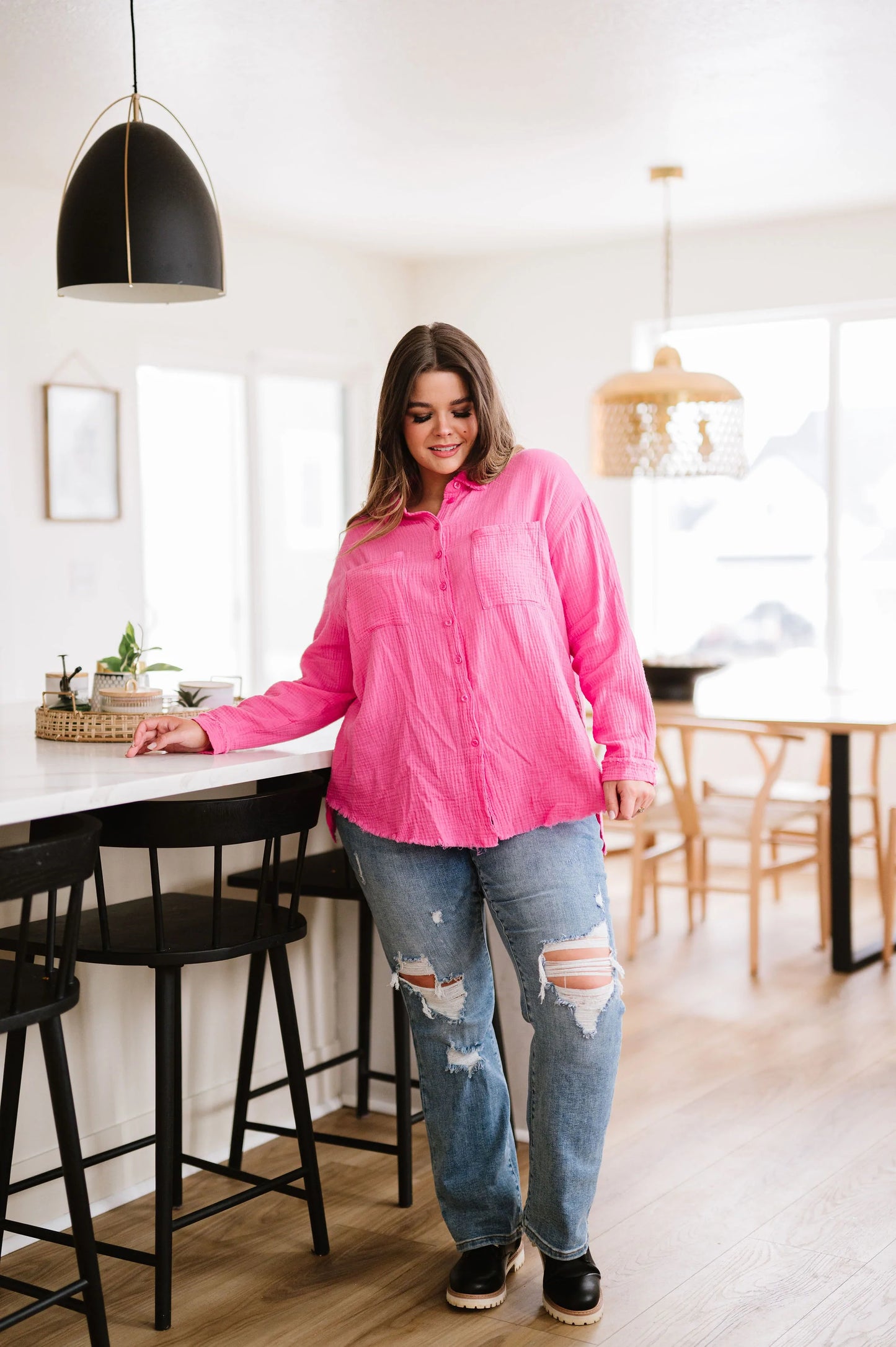 Love Life Button Down Shirt