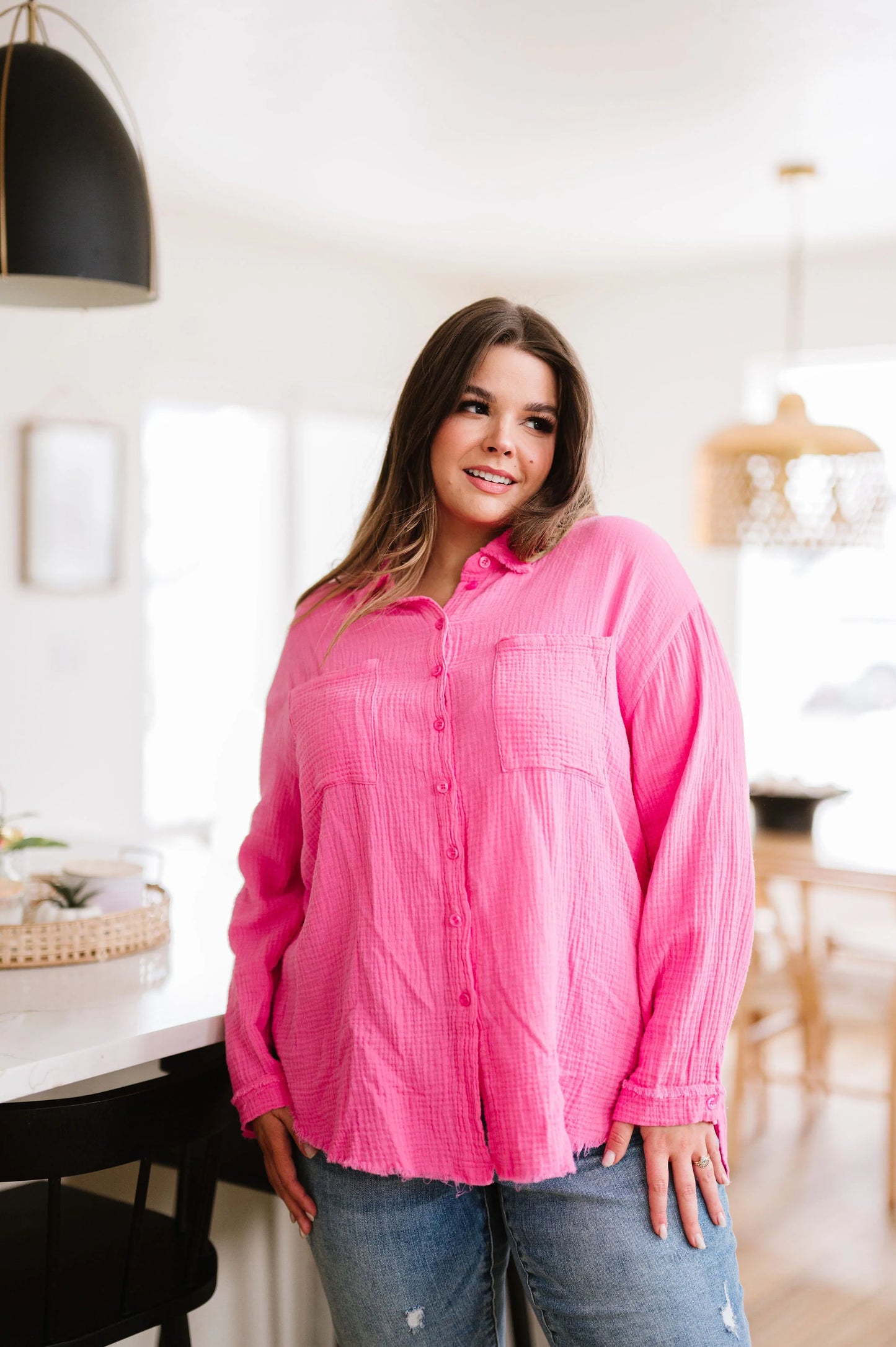 Love Life Button Down Shirt