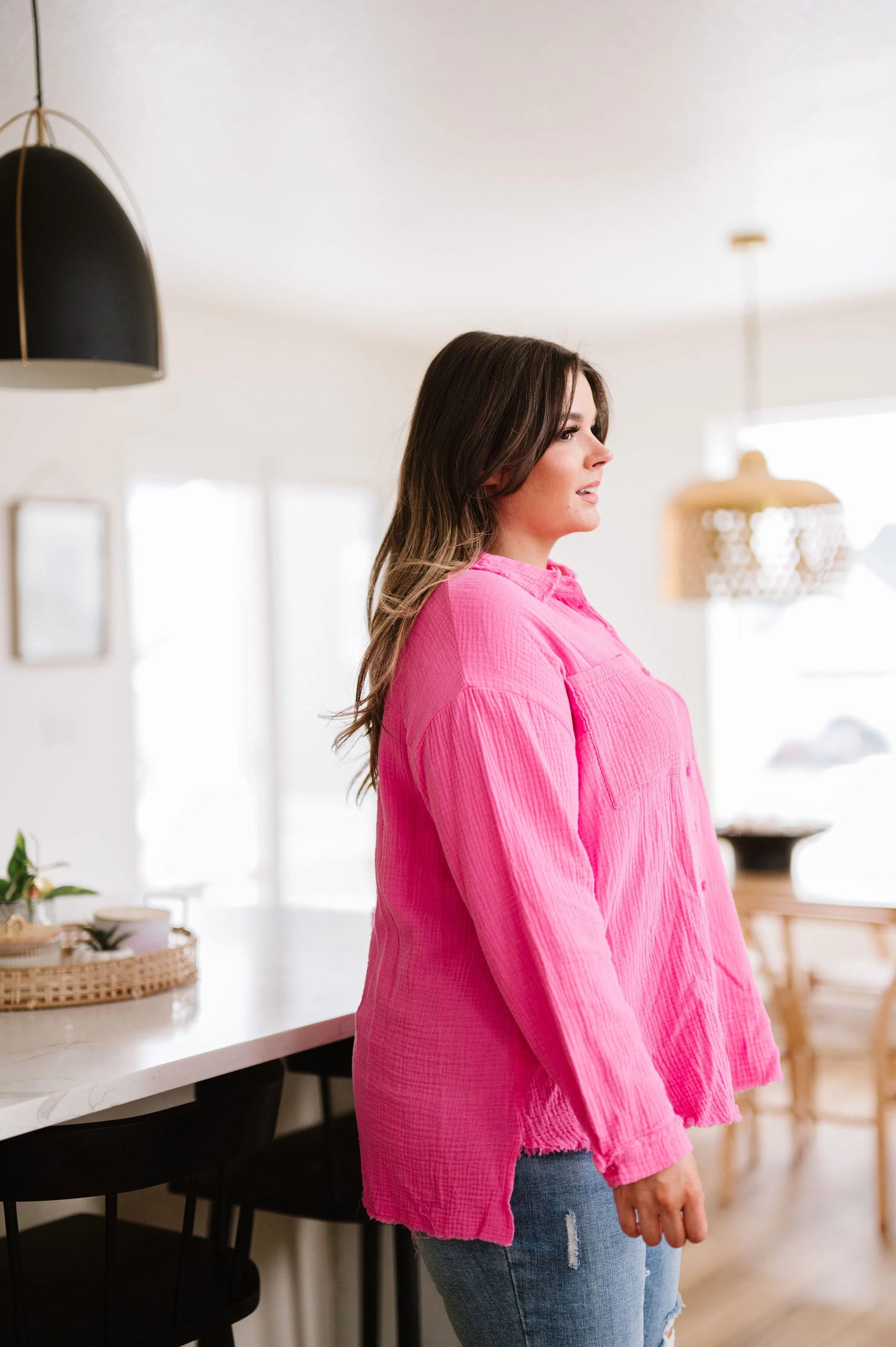 Love Life Button Down Shirt