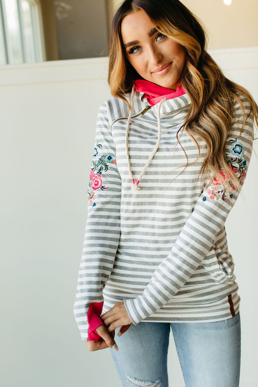 Ampersand Avenue Doubhood Sweatshirt - Meadow Lane