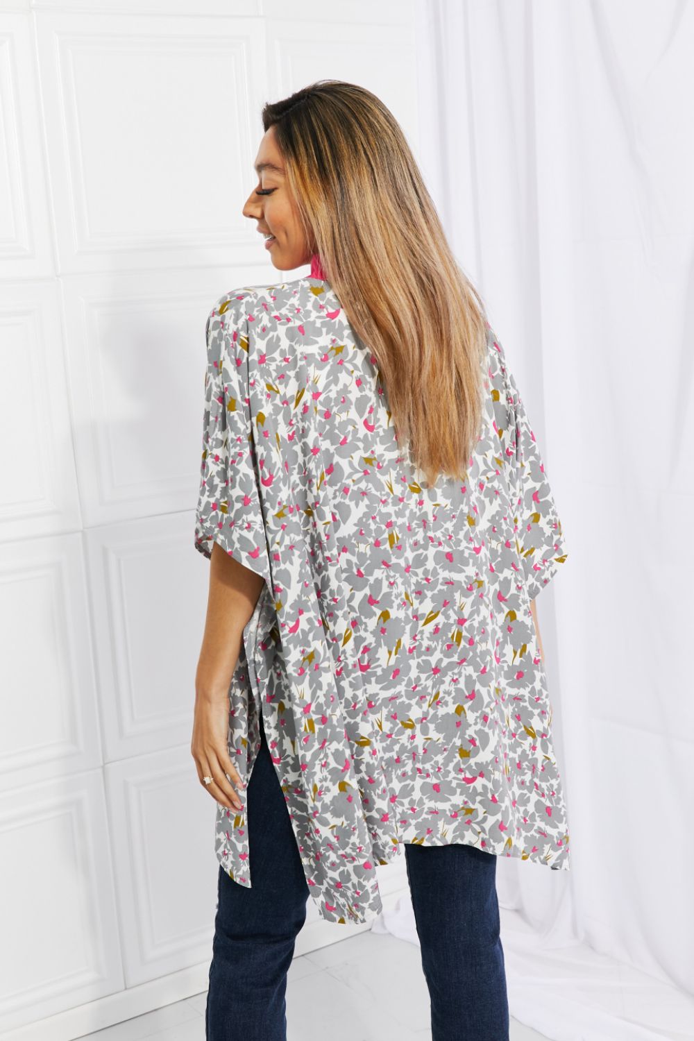 Justin Taylor Garden Glow Floral Kimono