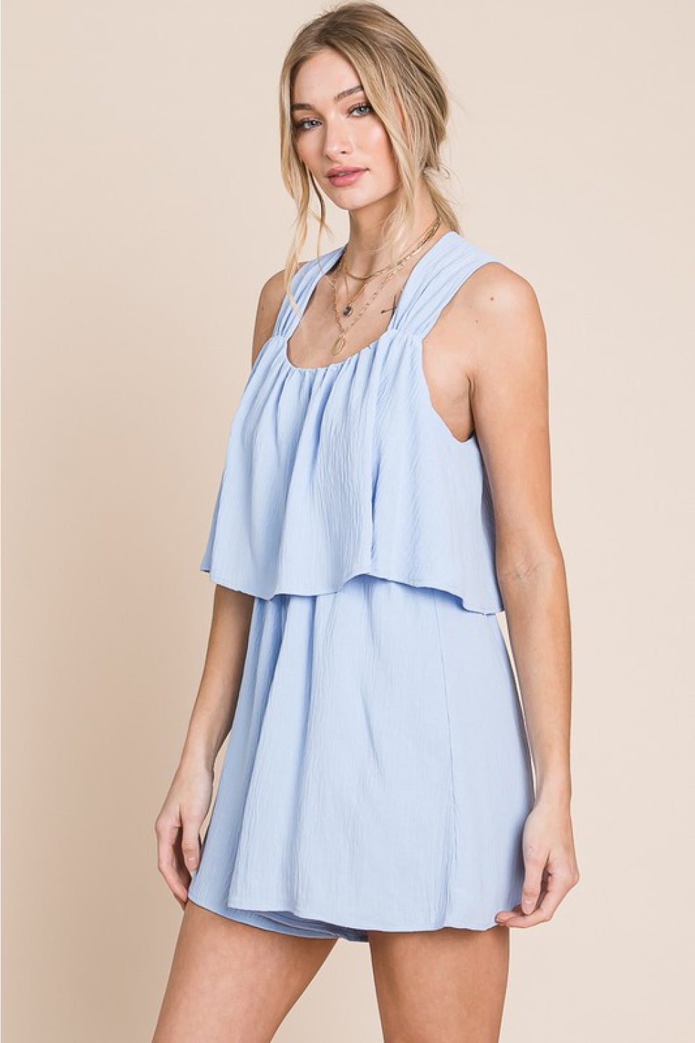 HEYSON See You There Ruffled Racerback Romper