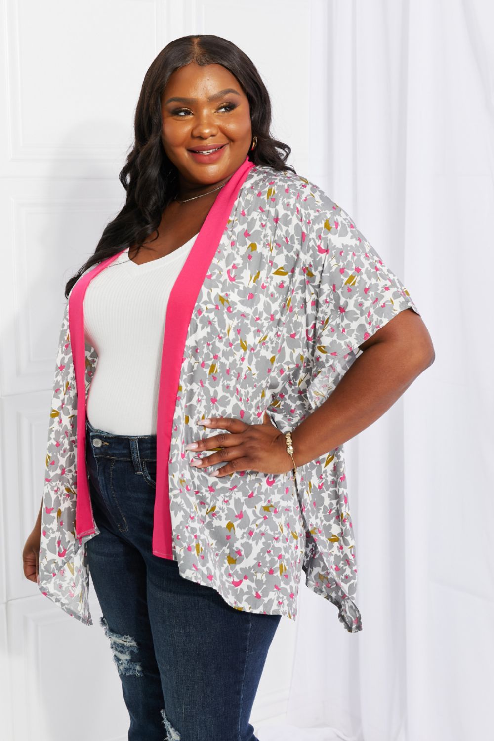 Justin Taylor Garden Glow Floral Kimono