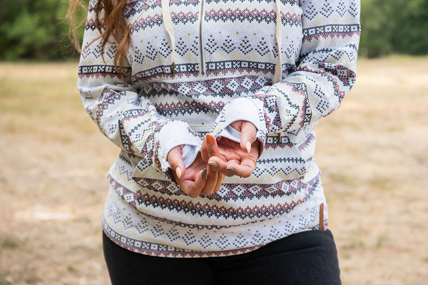 Ampersand Avenue- Aztec Halfzip Hoodie