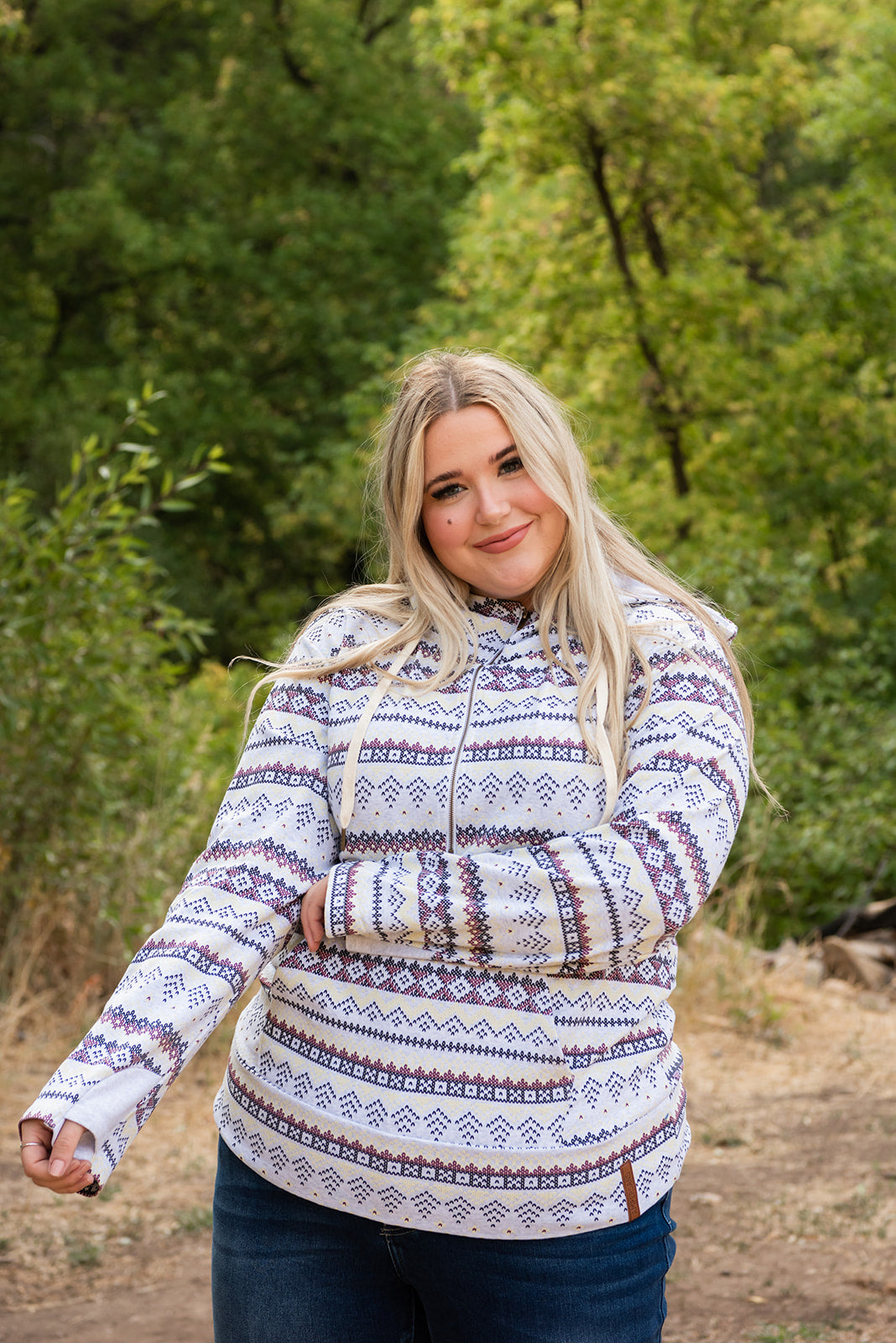 Ampersand Avenue- Aztec Halfzip Hoodie