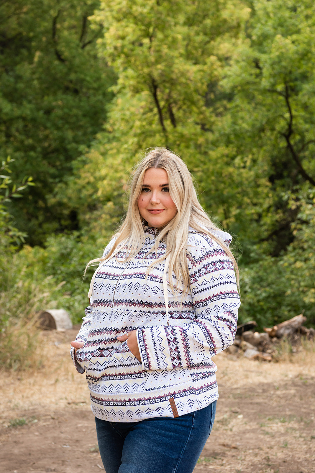 Ampersand Avenue- Aztec Halfzip Hoodie