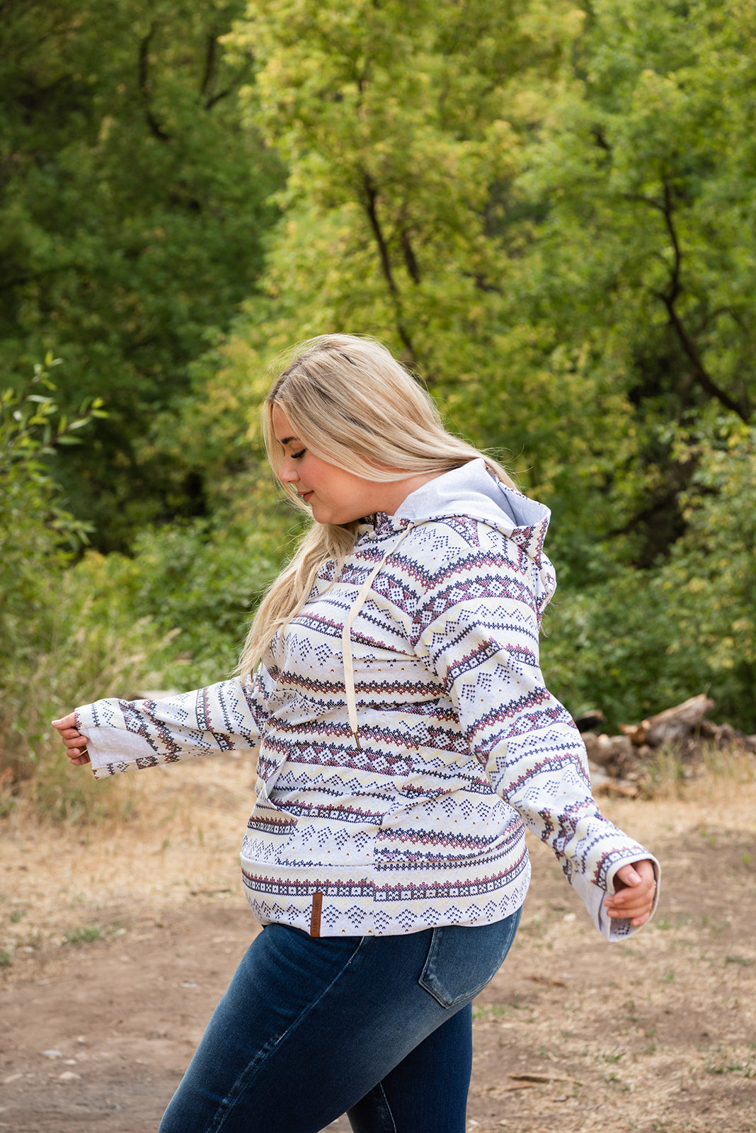 Ampersand Avenue- Aztec Halfzip Hoodie