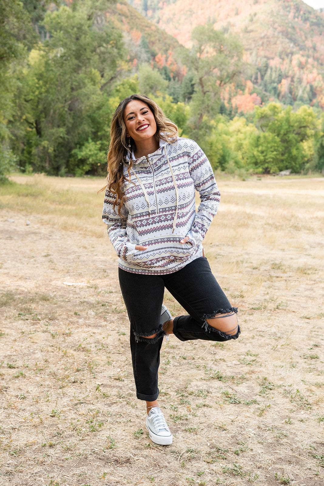 Ampersand Avenue- Aztec Halfzip Hoodie