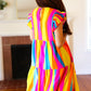 Eyes On You Multicolor Abstract Print Smocked Ruffle Sleeve Dress