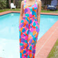 Summer Vibes Multicolor Abstract Floral Sleeveless Wide Leg Jumpsuit