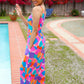 Summer Vibes Multicolor Abstract Floral Sleeveless Wide Leg Jumpsuit