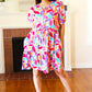 Feel Your Best Multicolor Floral Tiered Front Tie Pocketed Dress