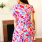 Feel Your Best Multicolor Floral Tiered Front Tie Pocketed Dress