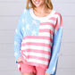 Stars & Stripes Patriotic Hi Lo Oversized Sweater