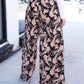 Fall Vibes Black Paisley Print Smocked Waist Palazzo Pants