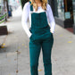 Judy Blue Feeling The Love Teal High Waist Denim Double Cuff Overalls