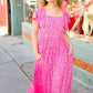 Perfectly You Fuchsia Ditzy Floral Fit & Flare Maxi Dress