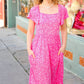 Perfectly You Fuchsia Ditzy Floral Fit & Flare Maxi Dress